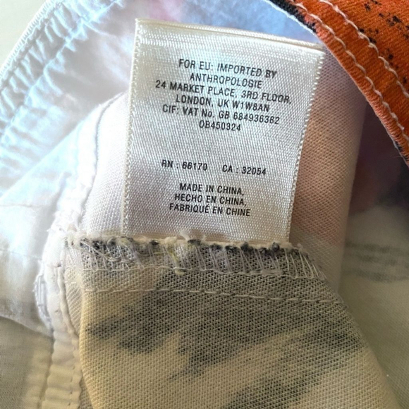 Anthropologie Maeve - White Denim Floral Belt Skirt - Picture 9 of 10